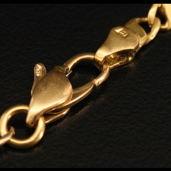 18kt Fancy Figaro Chain Bracelet - Picture 5 of 8